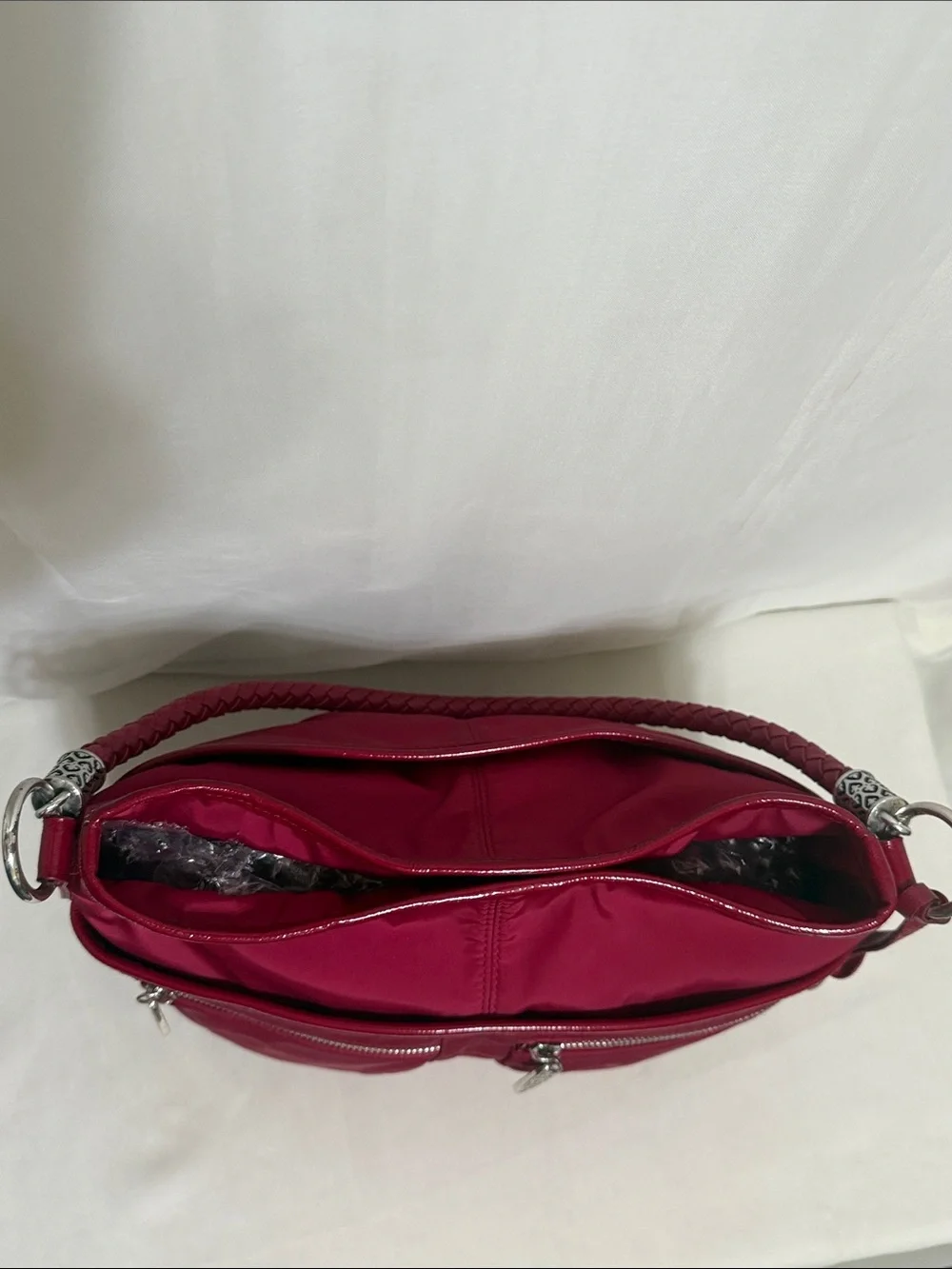 Brighton Nylon Hobo In Red